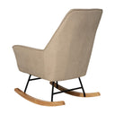Mecedora COPENHAGEN, en beige, vista en perspectiva desde atrás