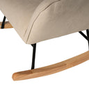 Mecedora COPENHAGEN, en beige, detalle del acabado