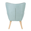 Butaca FLORIDA, en patchwork menta, vista trasera