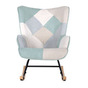 Mecedora DENVER, en patchwork menta, vista frontal