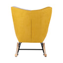 Mecedora DENVER, en patchwork mostaza, vista trasera