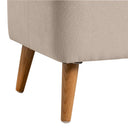 Banqueta ZURICH con almacenaje y patas de madera