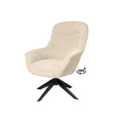 Butaca BOLONIA giratoria, en beige, vista en perspectiva