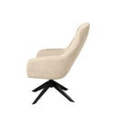 Butaca BOLONIA giratoria, en beige, vista lateral