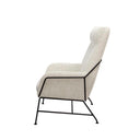 Butaca MALIBÚ, en beige, vista lateral