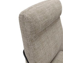 Butaca MALIBÚ, en taupe, detalle del acabado