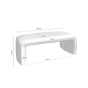 Banqueta Catania, en gris — croquis con las medidas: 100 × 44 × 45 cm