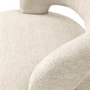 Butaca BOGOTÁ, en beige, detalle del acabado