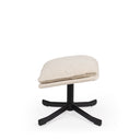 Butaca giratoria MONTANA con reposapiés y base de aspas, en beige, el reposapiés