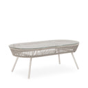 Conjunto de jardín SALONICA en acero galvanizado con sofá, 2 sillones y mesa