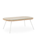Conjunto de jardín PERUGIA con sofá, 2 sillones y mesa de centro de cristal