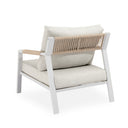 Conjunto de jardín MUSCAT con sofá, 2 sillones y mesa de centro porcelánica