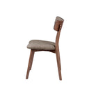 Silla ANAIS, en nogal y gris claro, vista lateral