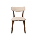 Silla ANAIS, en nogal y beige, vista frontal