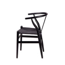 Silla ADA, en negro, vista trasera en perspectiva