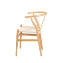 Silla ADA, en natural, vista trasera en perspectiva