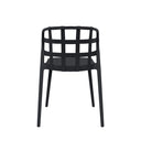 Silla GINA, en negro, vista trasera