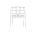 Silla GINA, en blanco, vista trasera