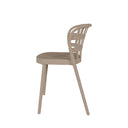 Silla GINA, en beige, vista lateral