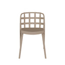 Silla GINA, en beige, vista frontal