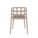 Silla GINA, en beige, vista trasera