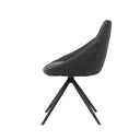 Silla CELIA, en gris oscuro, vista lateral