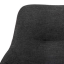 Silla CELIA, en gris oscuro, detalle del acabado