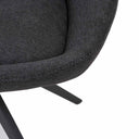 Silla CELIA, en gris oscuro, detalle del acabado