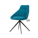 Silla CELIA, en azul, vista en perspectiva