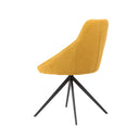 Silla CELIA, en mostaza, vista trasera en perspectiva