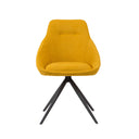 Silla CELIA, en mostaza, vista frontal