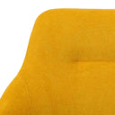 Silla CELIA, en mostaza, detalle del acabado