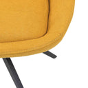 Silla CELIA, en mostaza, detalle del acabado