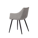 Silla FIONA, en gris claro, vista lateral