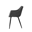 Silla FIONA, en gris oscuro, vista trasera en perspectiva