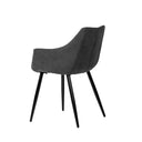 Silla FIONA, en gris oscuro, vista lateral