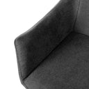 Silla FIONA, en gris oscuro, detalle del acabado