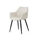 Silla FIONA, en beige, vista en perspectiva