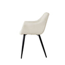 Silla FIONA, en beige, vista trasera en perspectiva