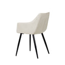 Silla FIONA, en beige, vista lateral