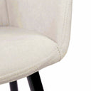 Silla FIONA, en beige, detalle del acabado