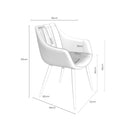 Croquis de medidas — Silla FIONA