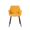 Silla FIONA, en mostaza, vista frontal