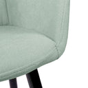 Silla FIONA, en menta, detalle del acabado