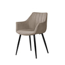 Silla FIONA, en taupe, vista en perspectiva