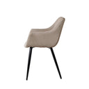 Silla FIONA, en taupe, vista lateral