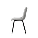 Silla XENA, en gris claro, vista lateral