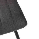 Silla XENA, en gris oscuro, detalle del acabado