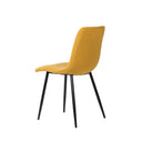 Silla XENA, en mostaza, vista lateral
