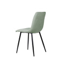 Silla XENA, en menta, vista trasera en perspectiva